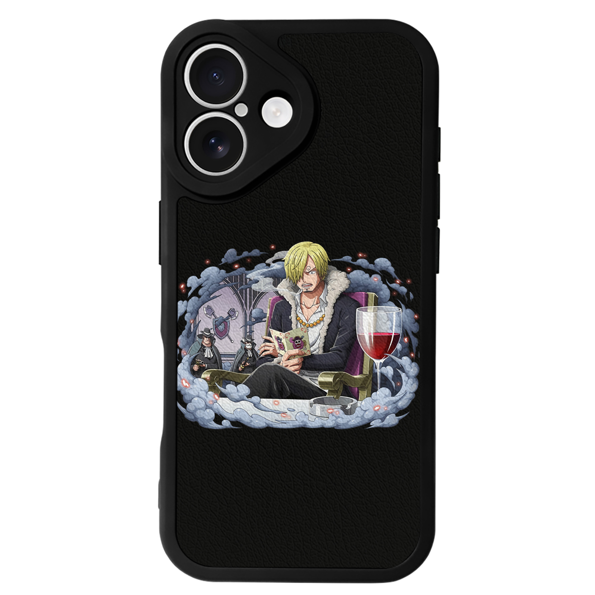 （画像用） ワンピース サンジ ONE PIECE Sanji 【iPhone 16シリーズ対応】シリコンスマホケース（レザー調） 材質：シリコン
